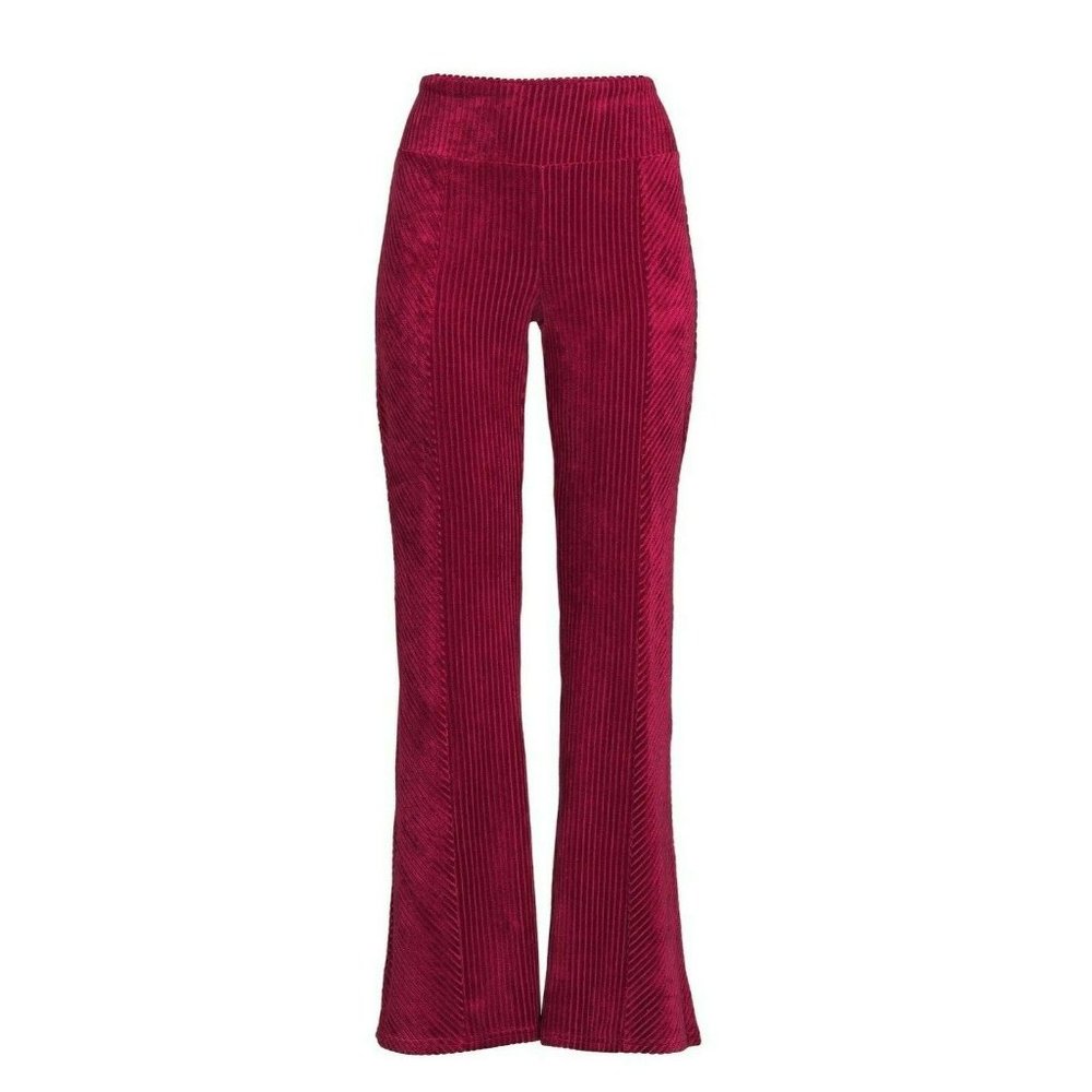 NEW Women's Stretch Palazzo Flare Pants Soft Corduroy RETRO VIBES Bell Bottoms